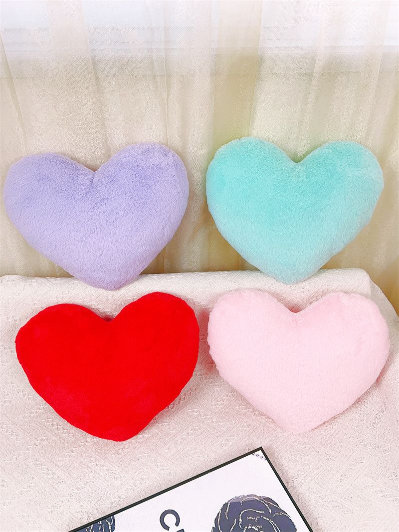 Cuscino a forma di cuore in pelliccia di coniglio, cuscino per divano a forma di cuore, cuscino decorativo per testiera del letto_voghion.com