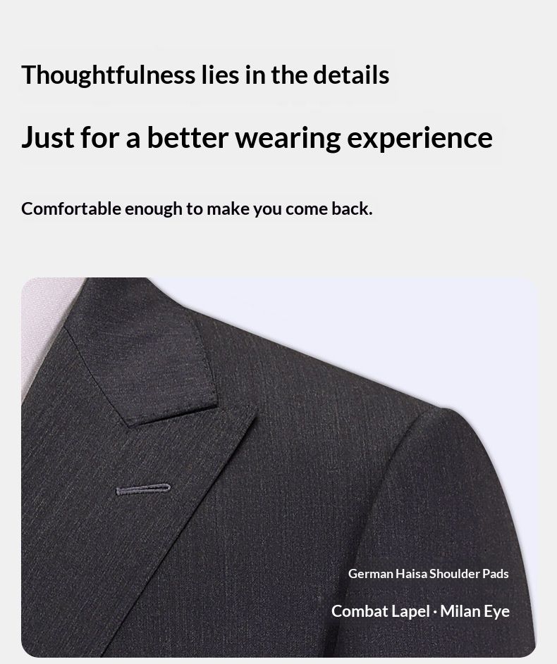 Completo da uomo in lana di alta qualità firmato Cove, completo casual da lavoro leggero e formale, lavabile in lavatrice_voghion.com