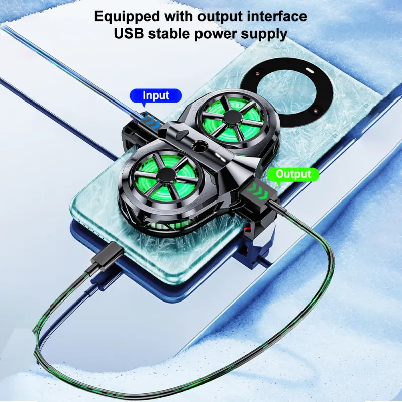117 Digitaal display Mobiele telefoon Halfgeleider Live streaming Koelradiator 3 versnellingen Verstelbare PUBG Game Koeler met_voghion.com