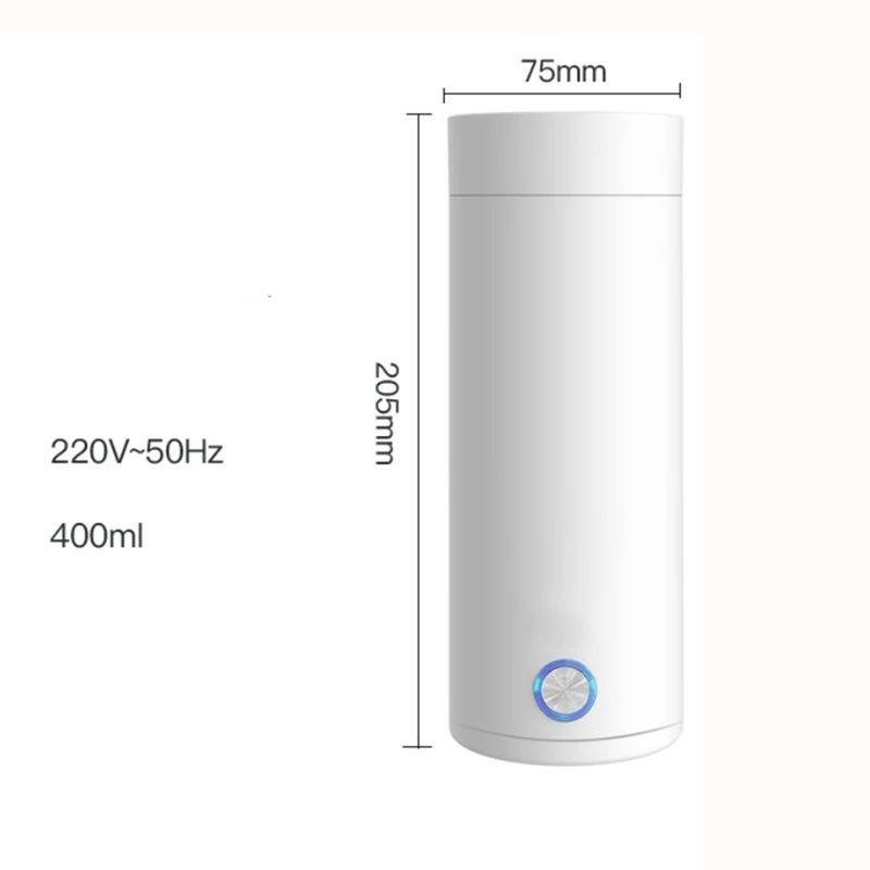 Bouilloire électrique portable 400 ml, tasse thermique pour préparer du thé, du café, des voyages, faire bouillir de l'eau, garder au chaud, bouilloire intelligente, appareils de cuisine_voghion.com