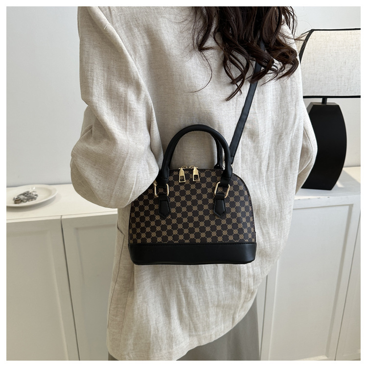 Borsa da donna transfrontaliera Presbiopia portatile 2023 Borsa da donna con design di nicchia con stampa scozzese retrò_voghion.com