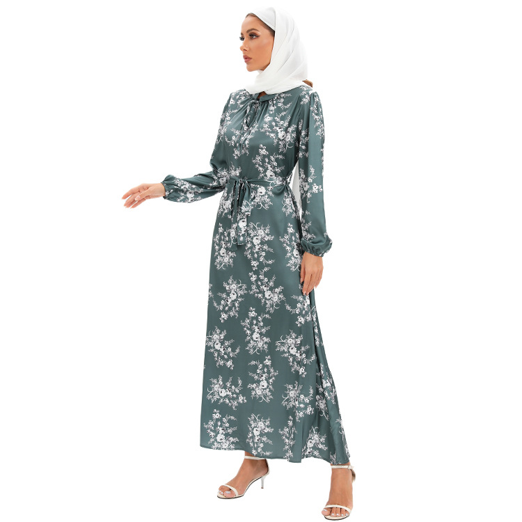 Vestido túnica de satén elegante para mujer._voghion.com