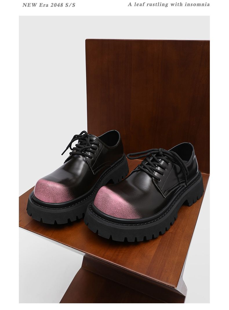 Chaussures basses en cuir Voyage Derby Niche British Fashion Big Toe Outdoor Work Casual pour couples, idéales pour les trajets domicile-travail._voghion.com