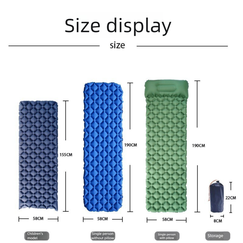Thickened Outdoor Foldable Portable Tent Nap Ground Moisture-Proof Single Double Egg Nest Inflatable Mat_voghion.com
