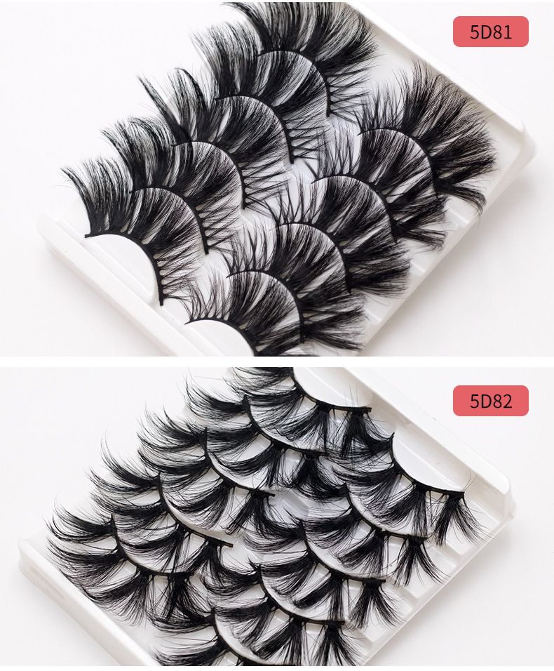 Beauty Essentials Explosions 25mm False Eyelashes 5 Pairs Of High Mink Eyelashes Multi-Layer Extended Thick_voghion.com