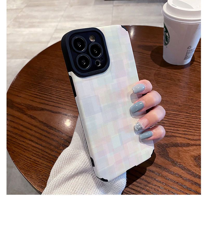 Custodia per telefono a quadri colorati 11/14/13 per donna, compatibile con iPhone 12, 6s/8 Plus, Nuovo Pro Max_voghion.com