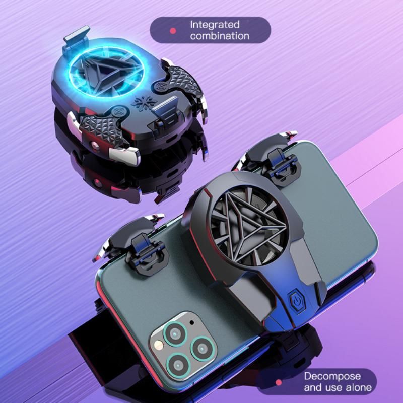 Ventilator za hlajenje mobilnega telefona, radiator, hladilnik za igre, baterijski hladilnik za mobilne telefone z igralnim sprožilcem za iPhone/Xiaomi/Huawei_voghion.com