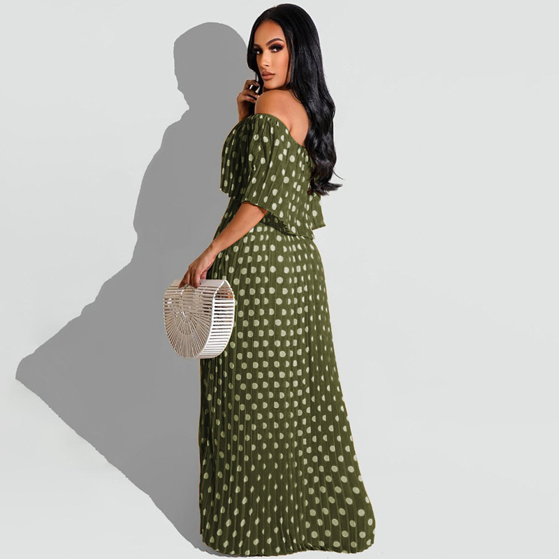 Summer New Dot Print Fashion Casual Abiti taglie forti_voghion.com