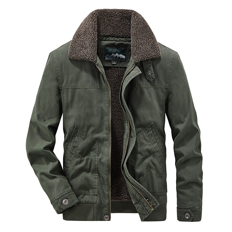 Giacca in pile spesso autunno inverno nuova per ragazzi, cappotto in caldo cotone lavato, da uomo, alla moda 818A_voghion.com