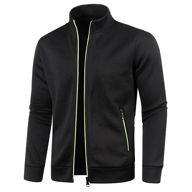 Herbst und Winter Herren Lange Reißverschluss Strickpullover Ärmel Dünne Samt Trendy Top Pullover Jacke Große Größe Männer_voghion.com
