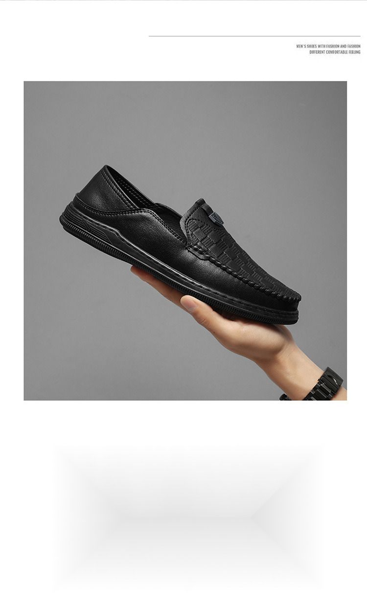 Neue Herren Freizeitschuhe aus echtem Leder Luxusmarke Herren Loafer Mokassins Atmungsaktive Slip-on-Schwarz-Fahrschuhe Übergröße 38-44_voghion.com