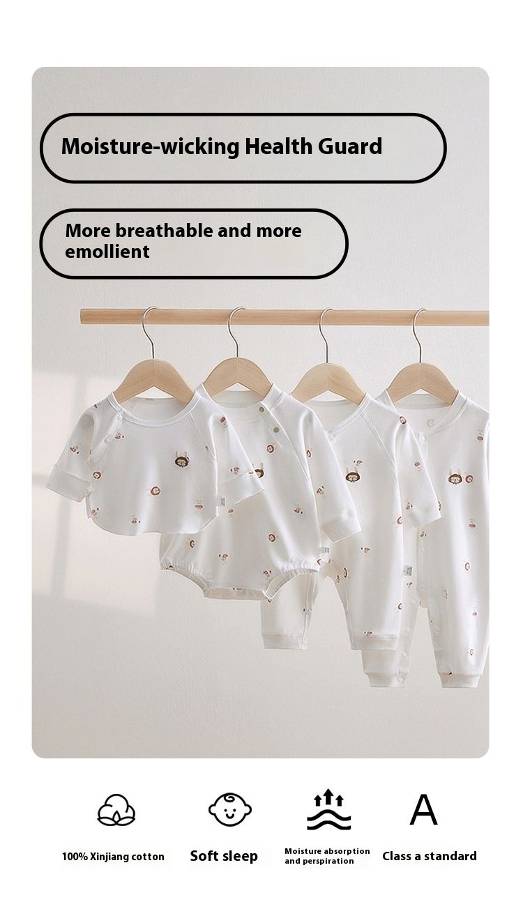 Baby jumpsuit, spring and autumn underwear, boneless newborn crawling long sleeved warm clothes, baby clothes_voghion.com