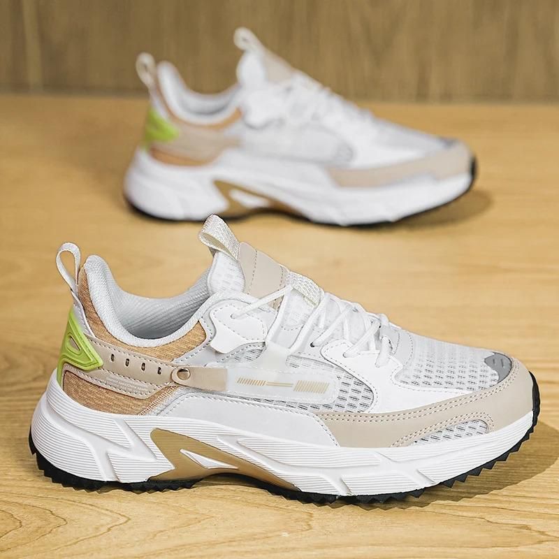 MOQ 1 taglia comoda personalizzata US 13 14 EU 47 48 uomo casual scarpe sportive da ginnastica in pelle a rete bianca scarpe da corsa e da passeggio per uomo_voghion.com