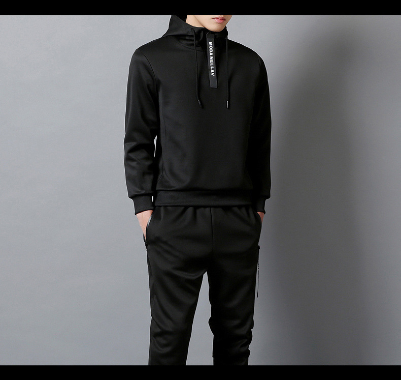 Ensemble de sport à manches longues pour homme et femme, survêtement surdimensionné, version coréenne, pull décontracté, couple_voghion.com
