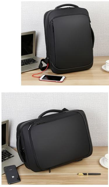Backpack For Men 2023 Multifunctional Business Notebook Backpack USB Charging Waterproof Film Men's Backbag Casual Bag_voghion.com