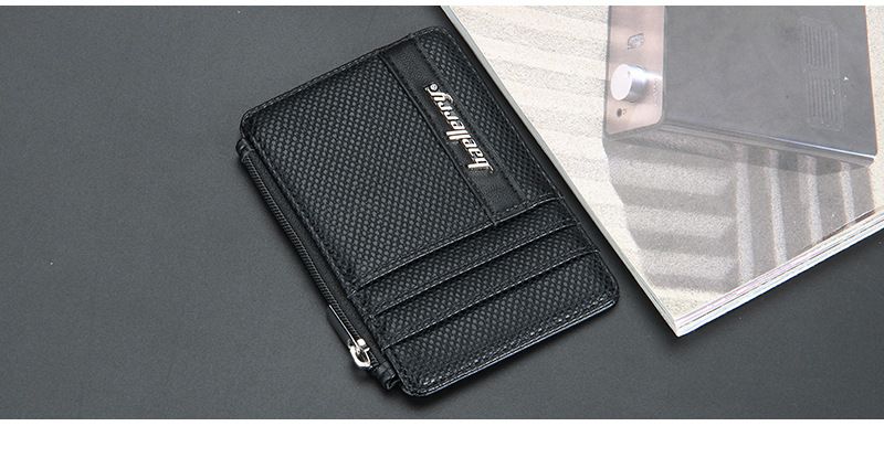 porta carte da uomo baellerry porta carte sottile con cerniera multi-card in stile coreano porta carte di credito semplice e alla moda all'ingrosso_voghion.com