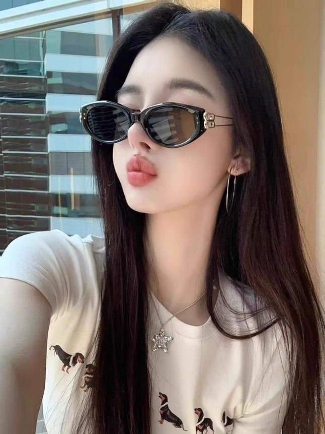 Lunettes de soleil œil de chat à branches métalliques pour femmes, verres polarisés haut de gamme, tendance, tendance, 2025_voghion.com
