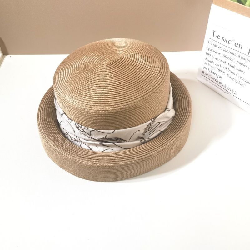 Hot Sale 2024 Sommer Stråhatte Til Kvinder Udendørs Solskærme Millinery Skygge Spandhjelm UV-beskyttelse Strand Britisk Top Basin Hat Kasket_voghion.com