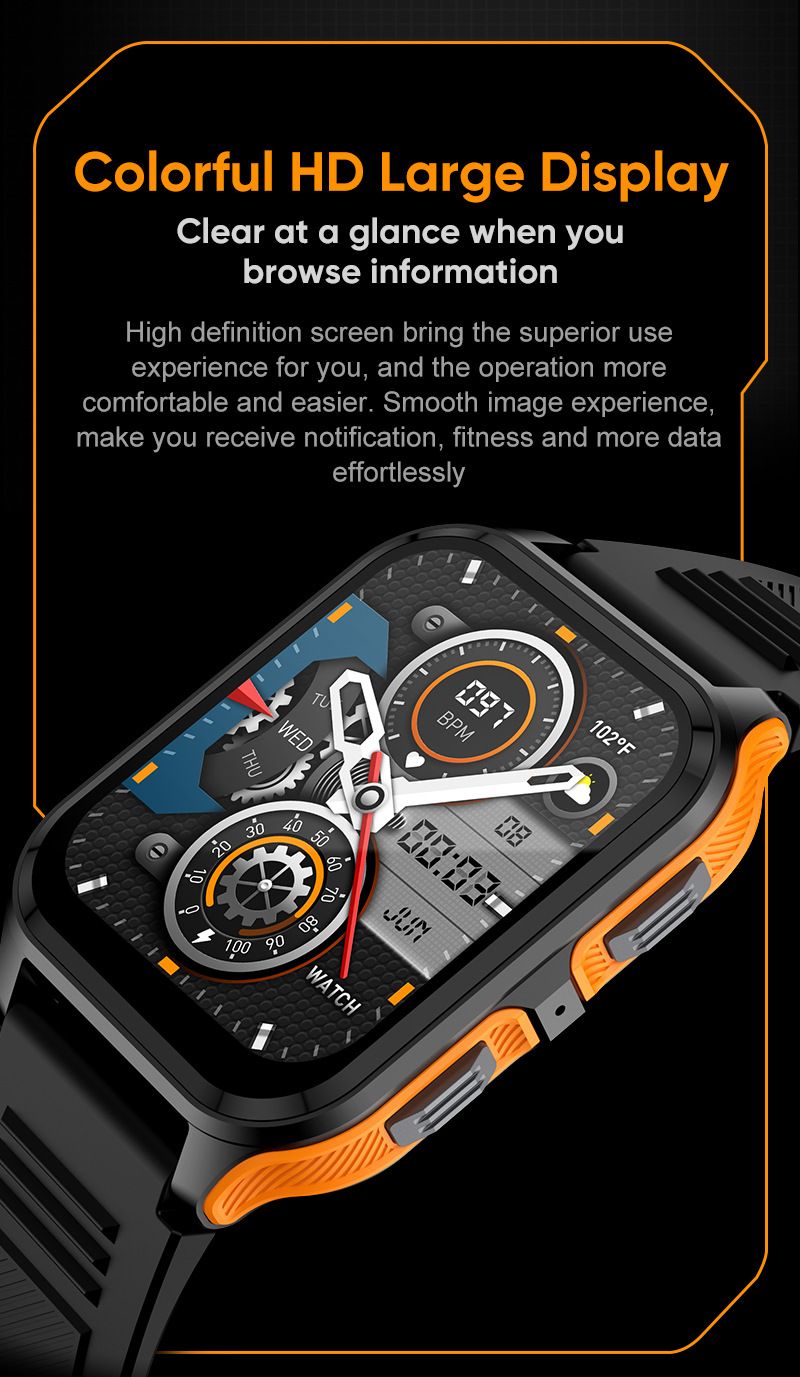 P73 Smart Watch Waterproof Sports Three Anti-heart Rate Meter Step Blood Pressure Monitoring Information Push Display_voghion.com