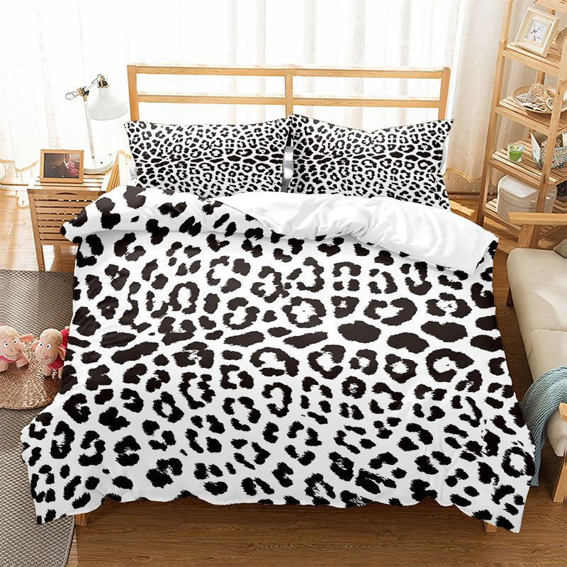 Leopard Texture Series Three Daunenbettbezug Matt Vier Zweiteiliges Set anpassbar_voghion.com