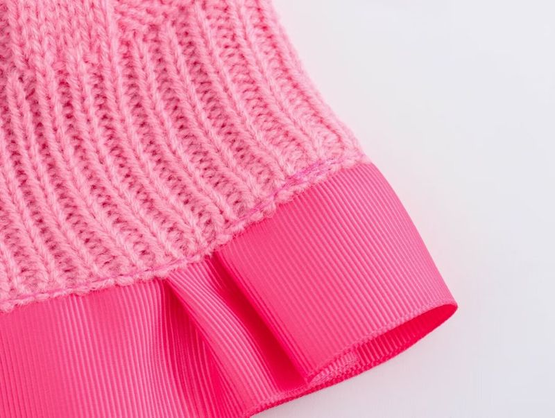 2024 Sommer Neues Damenmode-Street-Top mit offenem Kragen und Spleißpullover_voghion.com