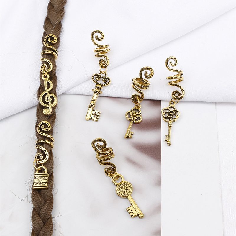 Fermagli per capelli con dreadlock, ornamenti per capelli in lega hip-hop, anelli per capelli a spirale a tema, accessori per capelli alla moda e cool per trecce da ragazza_voghion.com