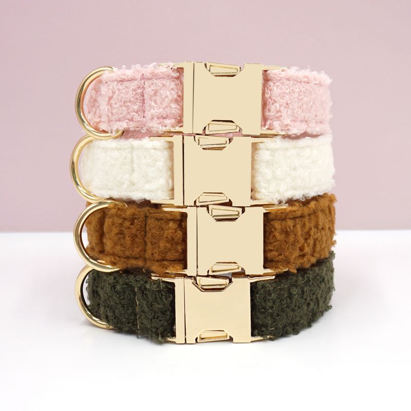 Collare natalizio per animali domestici in pile Teddy con incisione regolabile, collana per cani ETSY_voghion.com