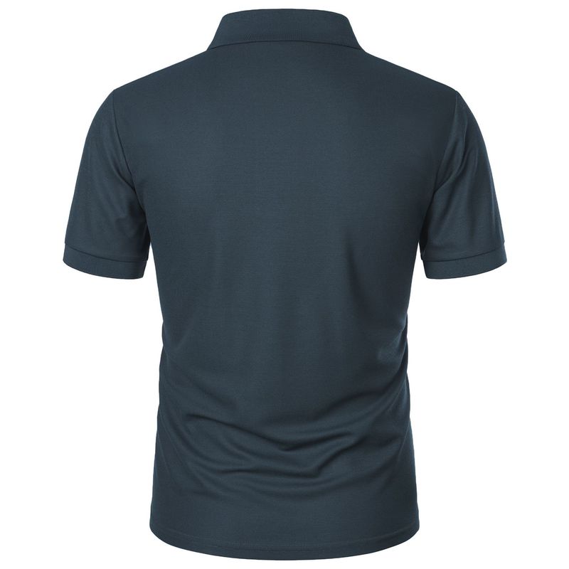 Men's Short Sleeve Solid Color Short Sleeve Daily Casual Lapel Casual Short Sleeve Button Down T-shirt Casual Top For Men_voghion.com