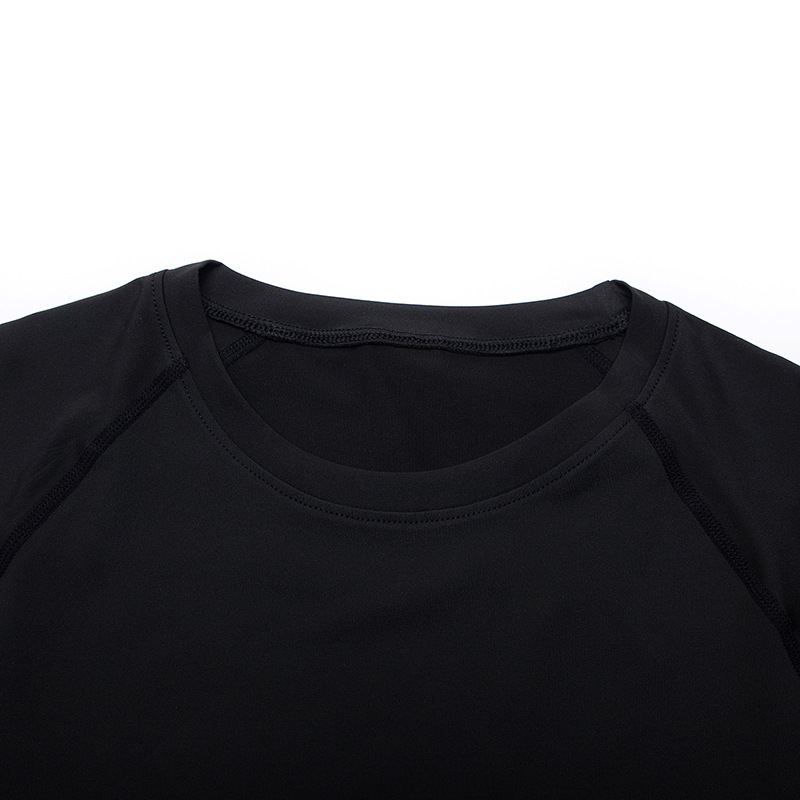 Man's Clothing Men's Fitness Running Tight Round Neck T-shirt Compression Quick Drying Clothes_voghion.com