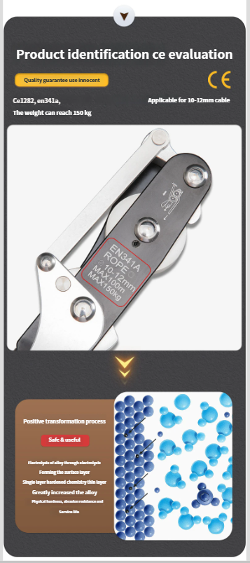 Cross-Border Outdoor Rock Climbing Rescue Equipment Protection Rapid Descent Device Stop Hand-Controlled Descender_voghion.com