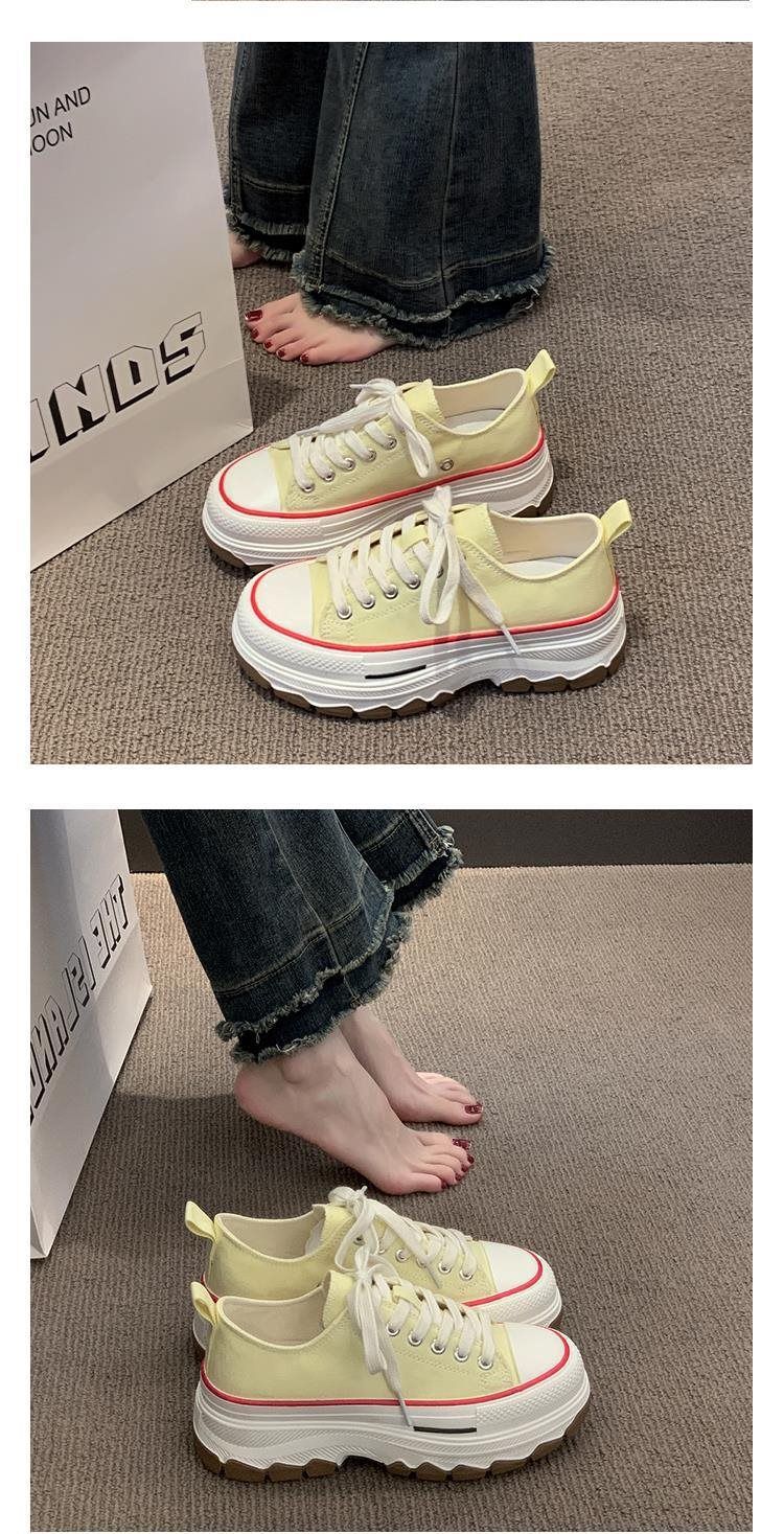 Canva Bottom Women's Korean Height Enhancement Platform 2025 Spring And Summer New Fashion Versatile Casual Wear Comfortable And Lightweight_voghion.com