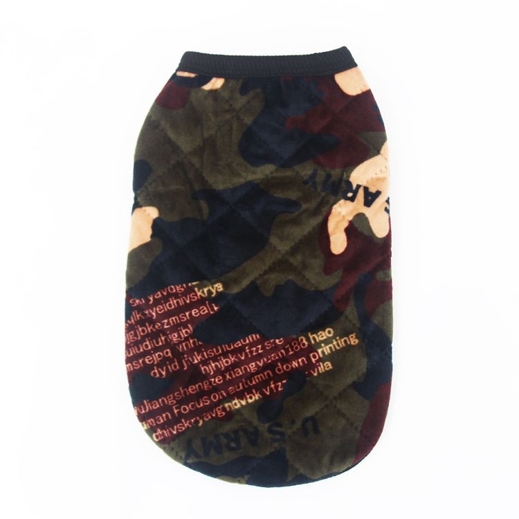 Autumn Winter Thickened Vest Poodle Golden Retriever Medium And Large Dog Puppy Cotton Clothes_voghion.com