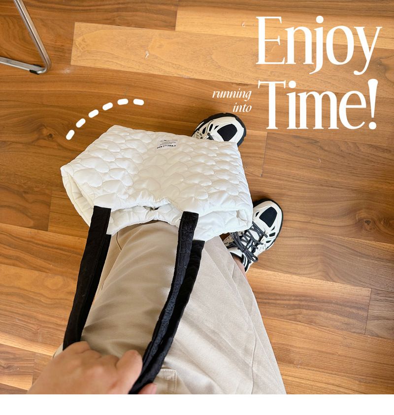 Kremowa torba kamizelka 2023 nowa duża pojemność płócienna torba damska kontrastowy kolor pikowana torba pod pachami Torba studencka_voghion.com