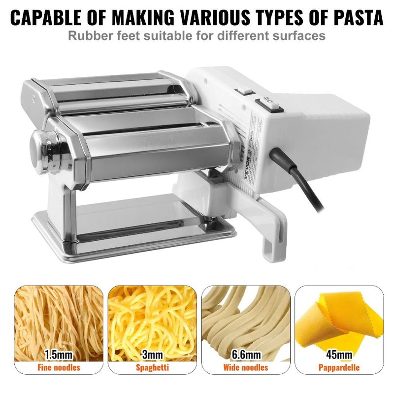 Maker 9 Thickness Electric Steel Pasta Noodles Maker Cutter Adjustable Rollers Mak Noodle Machine And Settings Stainless Pasta_voghion.com