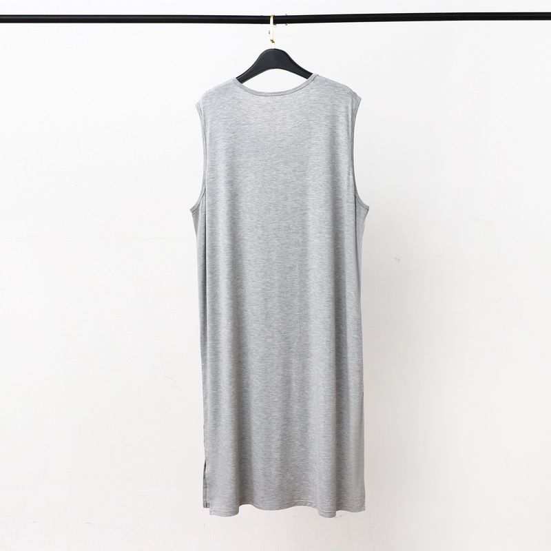 Herren Nachthemd aus Modal, langes Kleid, locker, bequem, Loungewear, Bademantel, XXXL_voghion.com