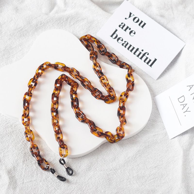 and Acrylic Anti-Slip Anti-Lost Hanging Chain Glasses Mask Rope Leopard Color_voghion.com