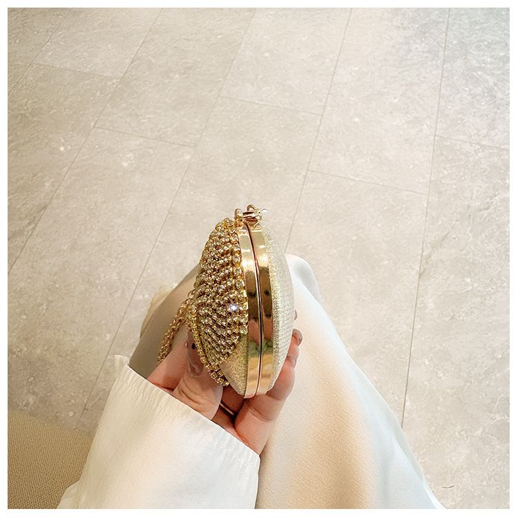 Neue Promi-Mini-Herzform Mode Diamant Perle Mini Geldbörse Abendtasche Kette Tasche_voghion.com