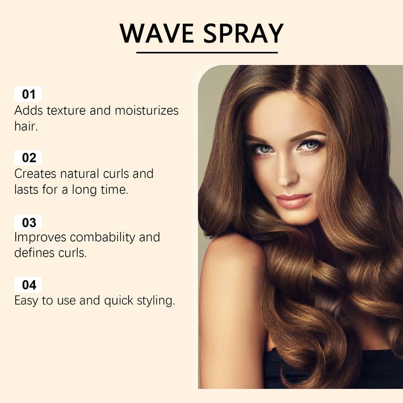 HOEGOA Locken definierendes tägliches Frisurenformungs-Textur-Feuchtigkeitsspendender Halt Natürlich schönes Styling-Spray_voghion.com