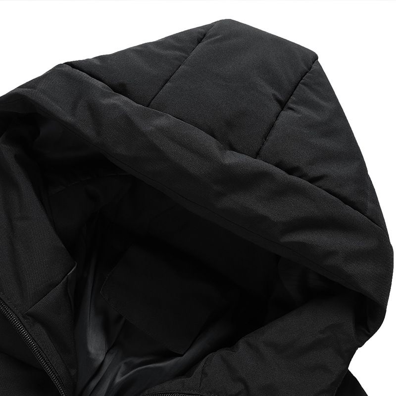 Piumino streetwear con cappuccio da uomo – Cappotto invernale corto con collo alto e tasche con cerniera (nero/grigio/blu navy) – Vestibilità oversize alla moda dalla S alla 4XL_voghion.com