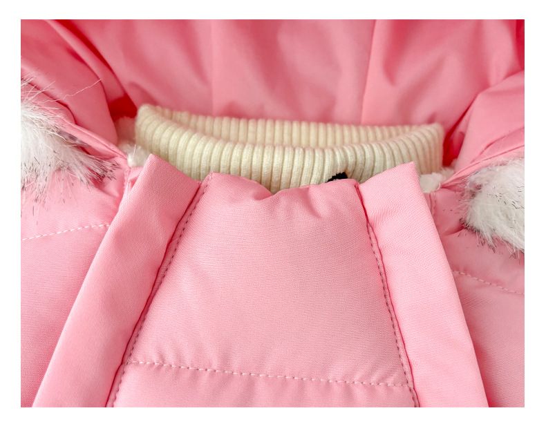 Baby Winter Puffer Jumpsuit – Warmer einteiliger Schneeanzug mit Kapuze (0–4 Jahre, Schwarz/Rosa/Rot/Grau)_voghion.com