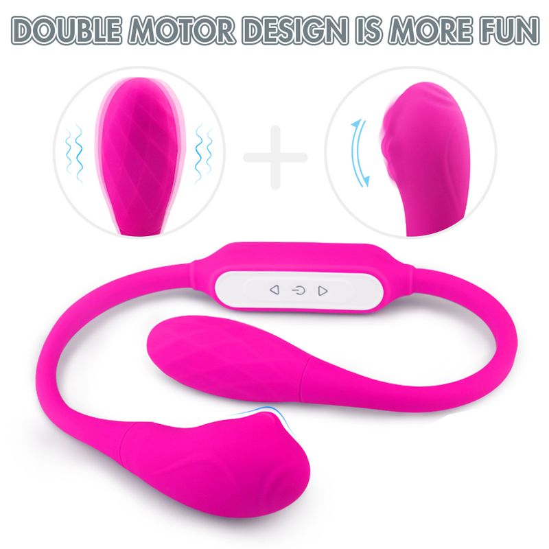 S-hande USB Ricaricabile Corda Forma 2 Motori a Doppia Estremità Lesbiche Stimolatore Vaginale Punto G Silicone Giocattolo Sessuale per Adulti Vibratori per Donne_voghion.com