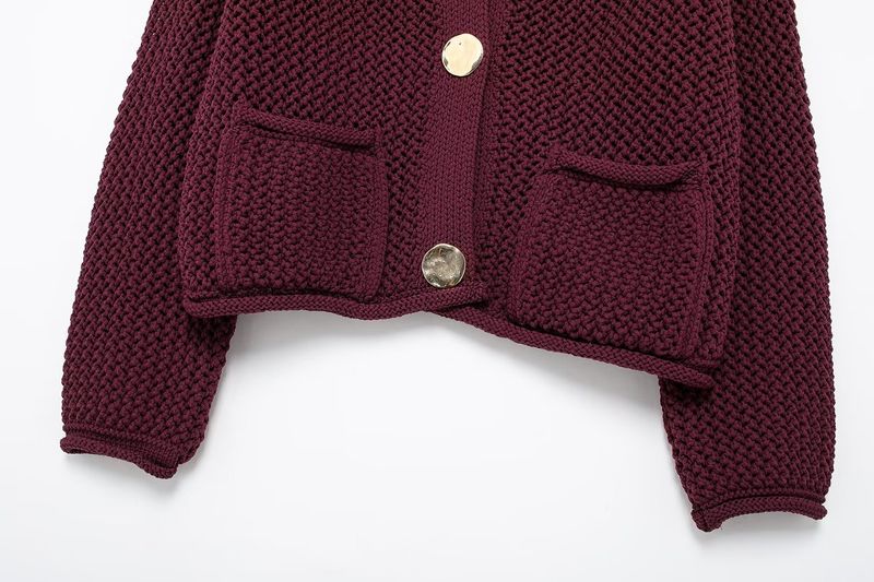 Damenbekleidung Strickjacke lockerer Pullover Damen Strickpullover beliebte 8 Farben_voghion.com