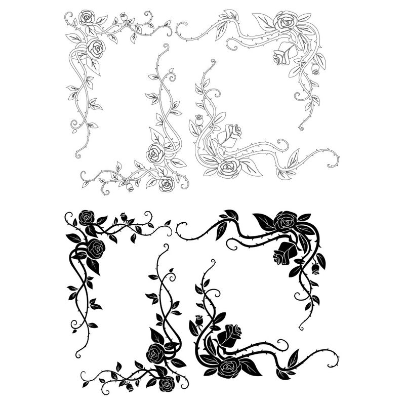 Adesivo da parete con cornice a forma di vite con fiori, carta autoadesiva satinata diagonale N1417, decorazione per porta personalizzata, armadio_voghion.com