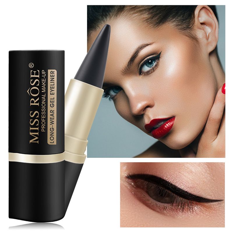 MISSROSE Makeup Matte Waterproof Not Easy To Smudge Black Single Head Solid Eyeliner Female Eyeliner_voghion.com