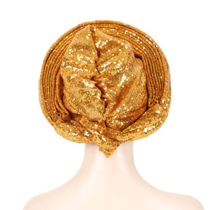 vendita calda paillettes pesanti laminate cappello da donna con croce sulla fronte cappello africano cappello musulmano_voghion.com
