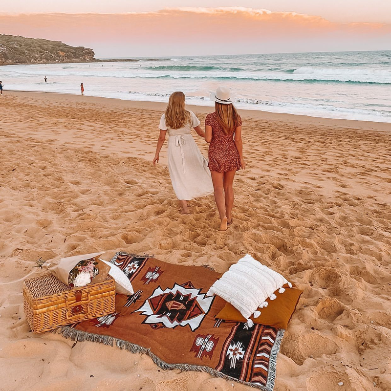 beach towels, ethnic storms, Moroccan picnics, camping, sofa blankets, RV blankets_voghion.com