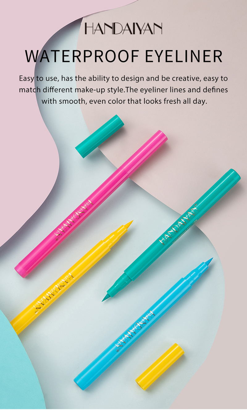 HANDAIYAN 12-Color Eyeliner Pencil Set - Quick-Dry, Smudge-Proof, Matte Eyeliner Gel Kit_voghion.com