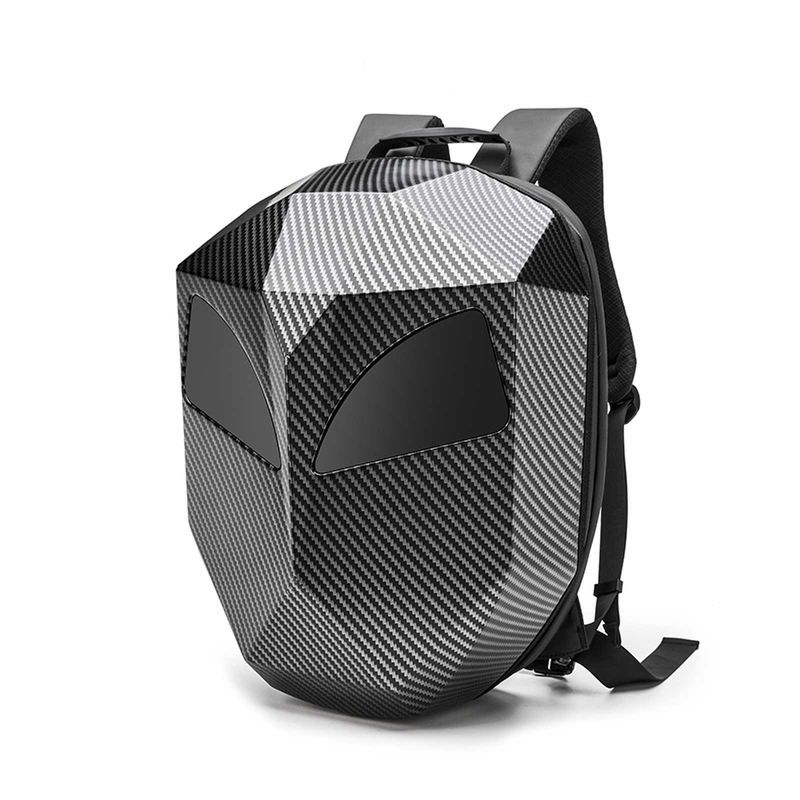 Accessori per moto, zaino per casco, borsa da equitazione Iron Hero, schermo LED non luminoso, guscio in PC, zaino in nylon nudo_voghion.com