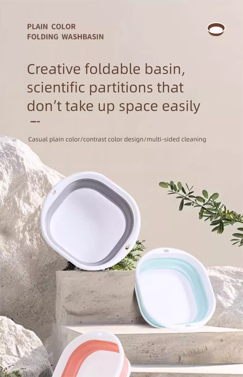 Foldable Wash Basin For Baby Face Washing, Portable Laundry Tub For Travel Dormitory, New User Essential Collapsible Sink_voghion.com