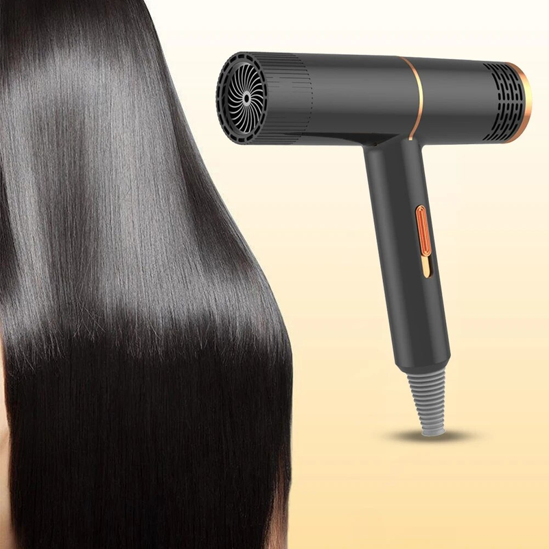 Secador de cabelo elétrico de 800 W, soprador potente com vento quente e frio, secador profissional para salão de beleza e cuidados com os cabelos_voghion.com